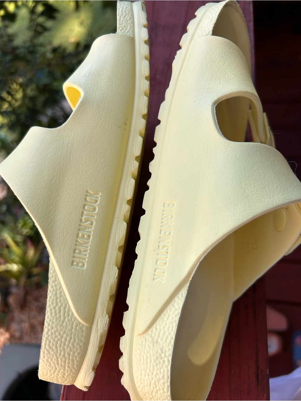 Birkenstock Arizona EVA Women's Sandal, Sz 37 US 6.5 Yellow Strap Arch Support - Picture 5 of 7